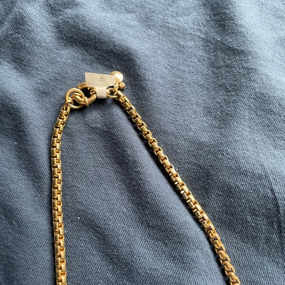 J. Crew gold Lariat Double Tassel Necklace NEW - Picture 4 of 7